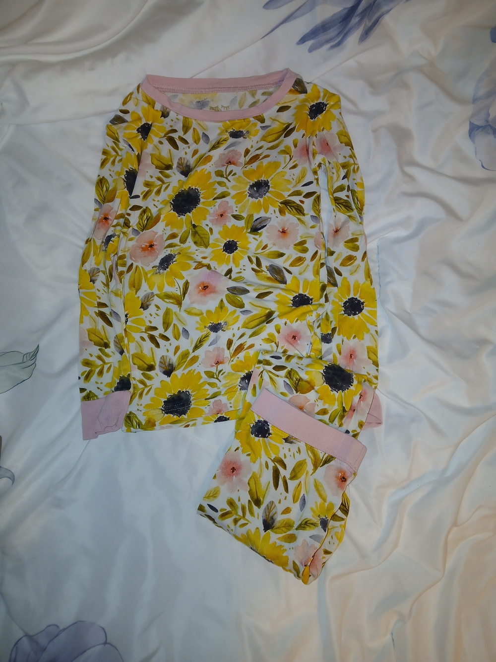 Little Sleepies Yellow & Pink Floral Kids Pajama Set